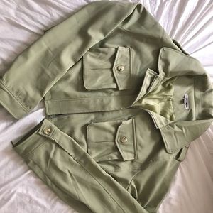 Sage Green Cropped Jacket ✨